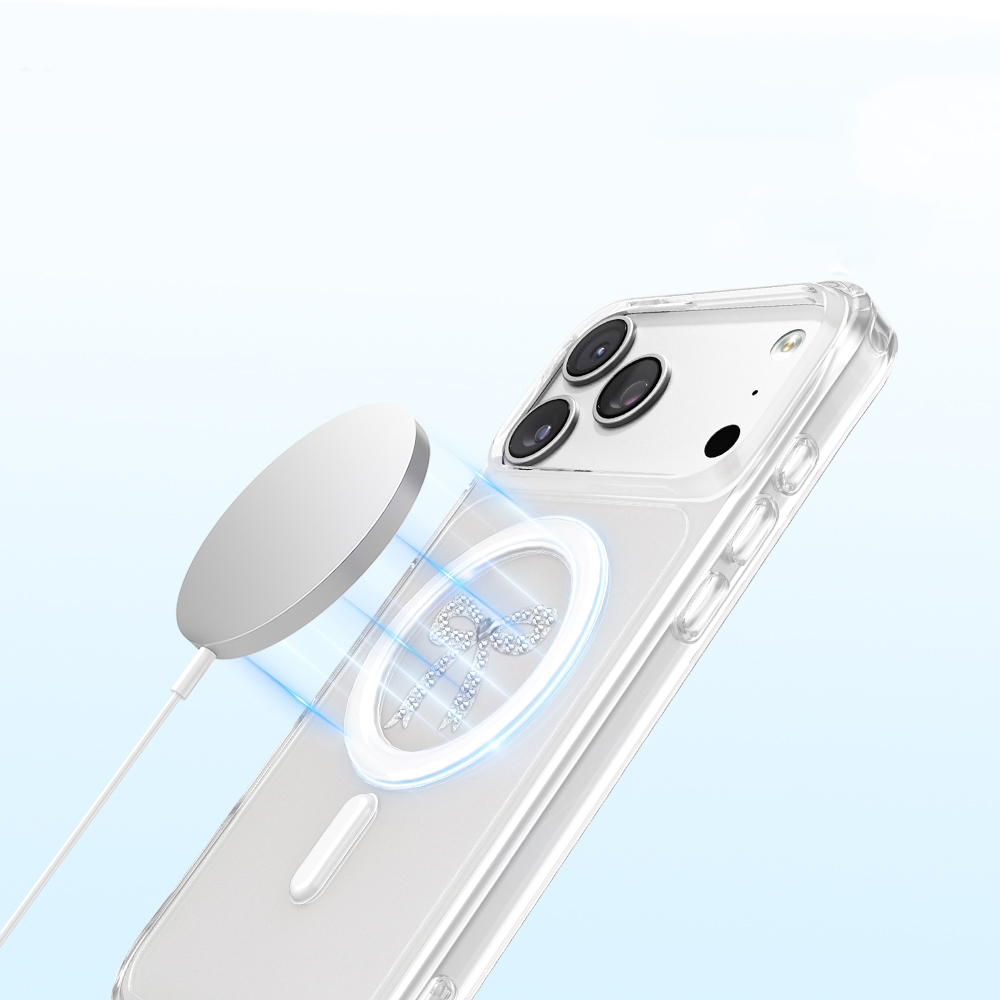 Apple iPhone 17 Pro Max Uyumlu Kılıf M-Safe Şarj Özellikli Zore Paris Mova Sert PC Kapak - 1