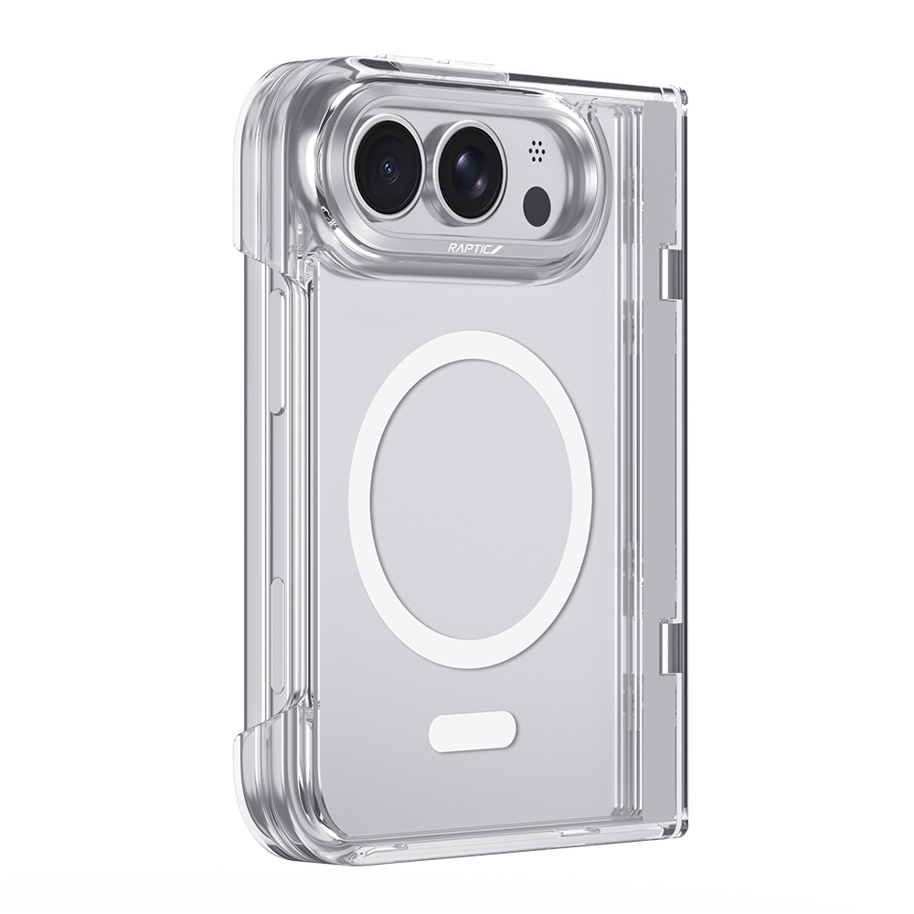 Apple iPhone Duo (Fold) Kılıf M-Safe Şarj Özellikli Raptic Air Clear Serisi Airbagli Kapak - 2