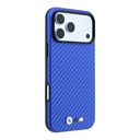 Apple iPhone 18 Pro Kılıf BMW Orjinal Lisanslı M-safe Şarj Özellikli PU Karbon Tasarımlı Metal Logolu Kapak - 3