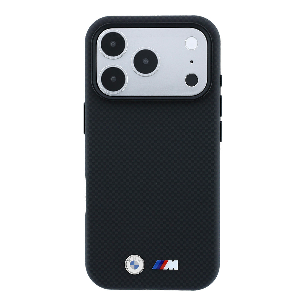Apple iPhone 18 Pro Max Kılıf BMW Orjinal Lisanslı M-safe Şarj Özellikli Metal Logolu Karbon Fiber Kevlar Kapak - 2