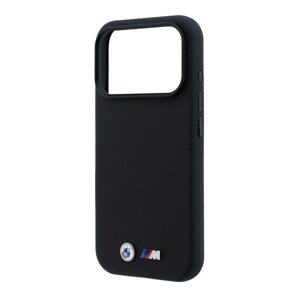 Apple iPhone 18 Pro Max Kılıf BMW Orjinal Lisanslı M-safe Şarj Özellikli Metal Logolu Karbon Fiber Kevlar Kapak - 5