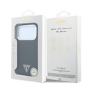 Apple iPhone 18 Pro Kılıf Guess Orjinal Lisanslı M-safe Şarj Özellikli Grained Triangle Kapak - 7