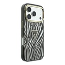 Apple iPhone 18 Pro Kılıf Guess Orjinal Lisanslı M-safe Şarj Özellikli Üçgen Logolu Zebra Desenli Silikon Kapak - 3