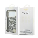 Apple iPhone 18 Pro Kılıf Guess Orjinal Lisanslı M-safe Şarj Özellikli Üçgen Logolu Zebra Desenli Silikon Kapak - 7