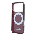 Apple iPhone 18 Pro Max Kılıf Guess Orjinal Lisanslı M-safe Şarj Özellikli 360 Derece Dönebilen Standlı Metal Yazı Logolu Silikon Kapak - 3