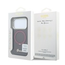 Apple iPhone 18 Pro Max Kılıf Guess Orjinal Lisanslı M-safe Şarj Özellikli 360 Derece Dönebilen Standlı Metal Yazı Logolu Silikon Kapak - 7