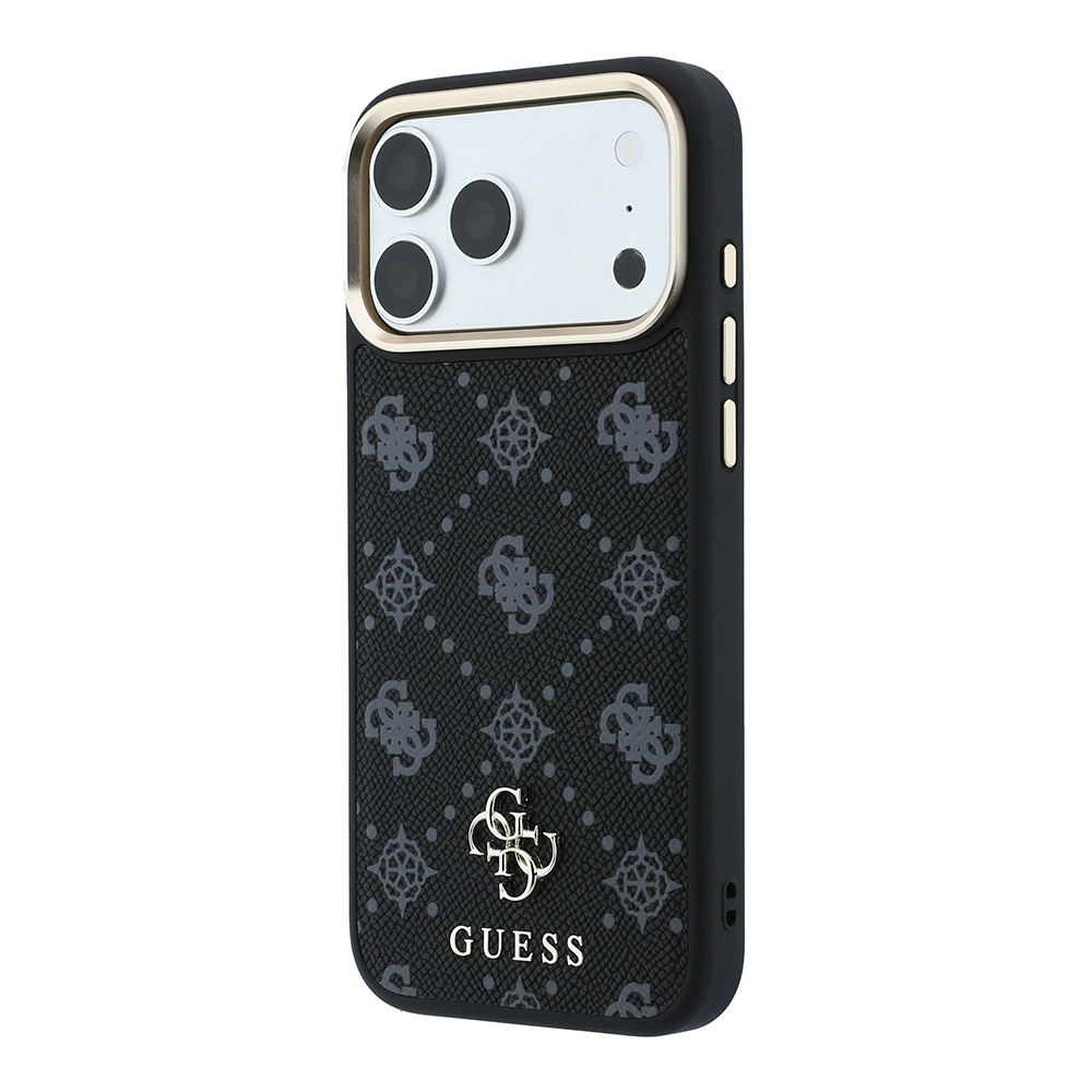 Apple iPhone 18 Pro Max Kılıf Guess Orjinal Lisanslı M-safe Şarj Özellikli Klasik Yazı ve 4G Logolu PU Deri Peony Kapak - 1