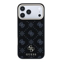 Apple iPhone 18 Pro Max Kılıf Guess Orjinal Lisanslı M-safe Şarj Özellikli Klasik Yazı ve 4G Logolu PU Deri Peony Kapak - 2