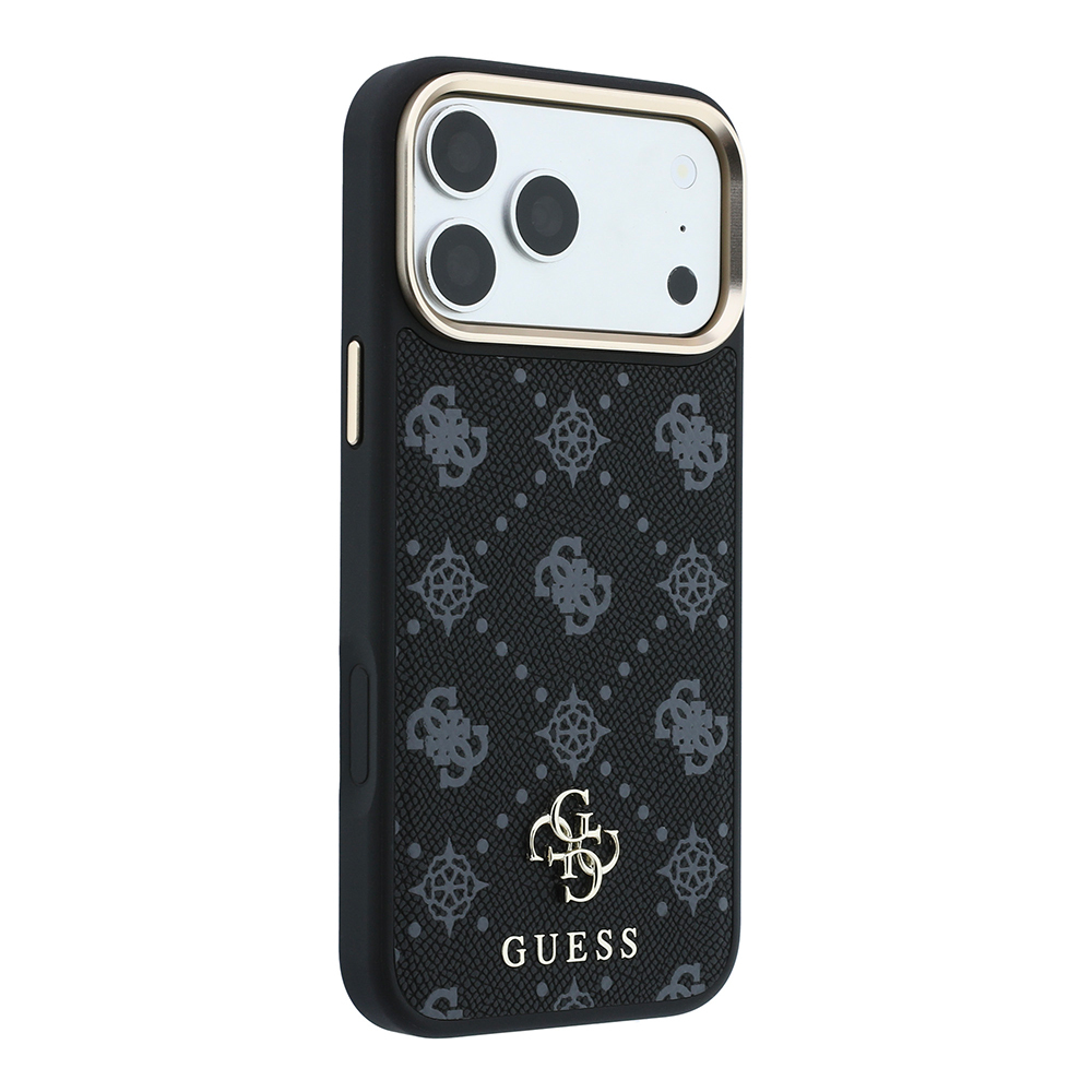 Apple iPhone 18 Pro Max Kılıf Guess Orjinal Lisanslı M-safe Şarj Özellikli Klasik Yazı ve 4G Logolu PU Deri Peony Kapak - 3