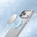 Apple iPhone 17 Pro Uyumlu Kılıf M-Safe Şarj Özellikli El İşlemeli Swarovski Taşlı Zore Paris Riva Sert PC Kapak - 5