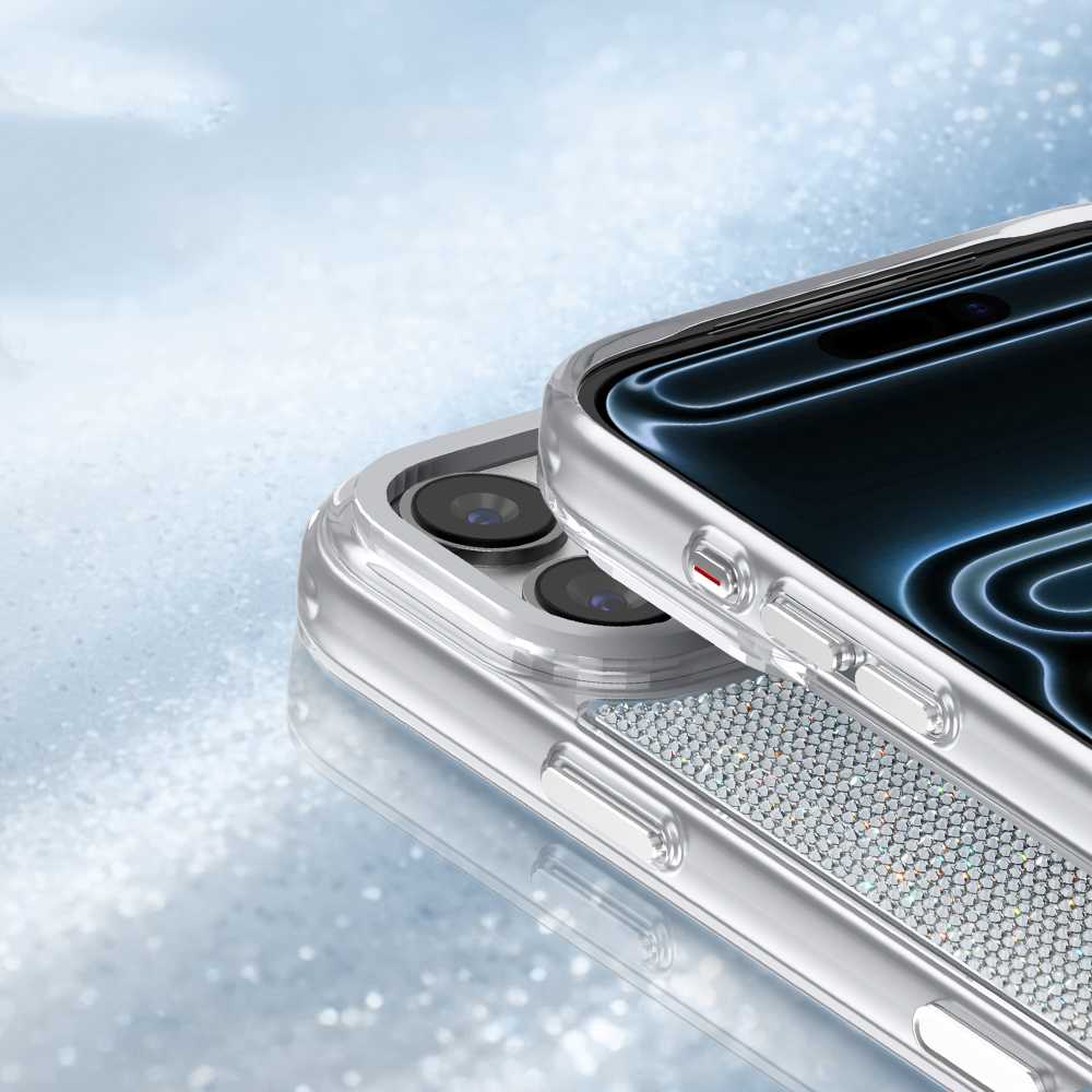 Apple iPhone 17 Pro Uyumlu Kılıf M-Safe Şarj Özellikli El İşlemeli Swarovski Taşlı Zore Paris Riva Sert PC Kapak - 6