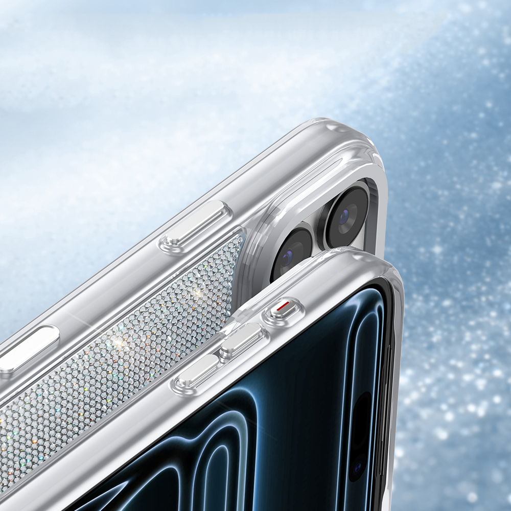 Apple iPhone 17 Pro Uyumlu Kılıf M-Safe Şarj Özellikli El İşlemeli Swarovski Taşlı Zore Paris Riva Sert PC Kapak - 8