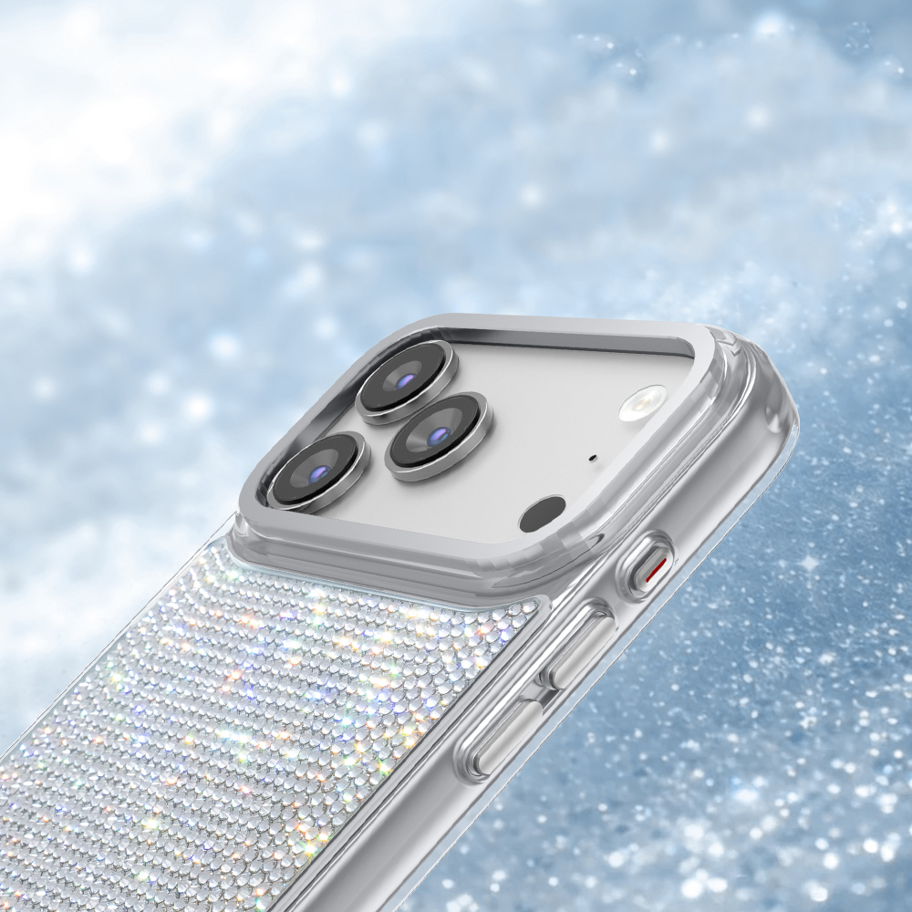 Apple iPhone 17 Pro Max Uyumlu Kılıf M-Safe Şarj Özellikli El İşlemeli Swarovski Taşlı Zore Paris Riva Sert PC Kapak - 8