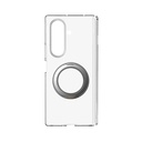 Samsung Galaxy Z Fold 7 Uyumlu Kılıf M-safe Şarj Özellikli Transparan Sert PC Wlons Pita Standlı Kapak - 1