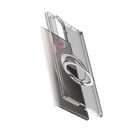 Samsung Galaxy Z Fold 7 Uyumlu Kılıf M-safe Şarj Özellikli Transparan Sert PC Wlons Pita Standlı Kapak - 3