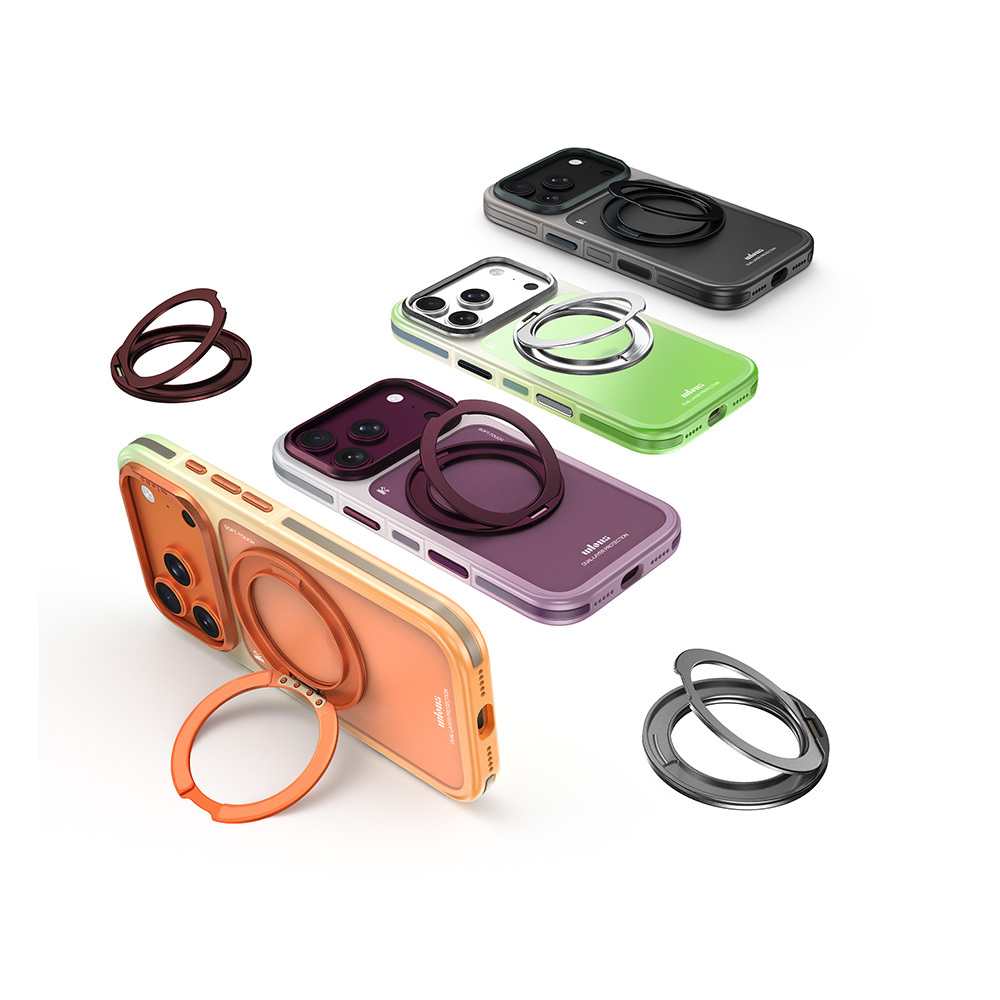 Apple iPhone 17 Pro Max Uyumlu Kılıf M-safe Şarj Özellikli Sert PC Wlons Arvox Standlı Kapak - 3