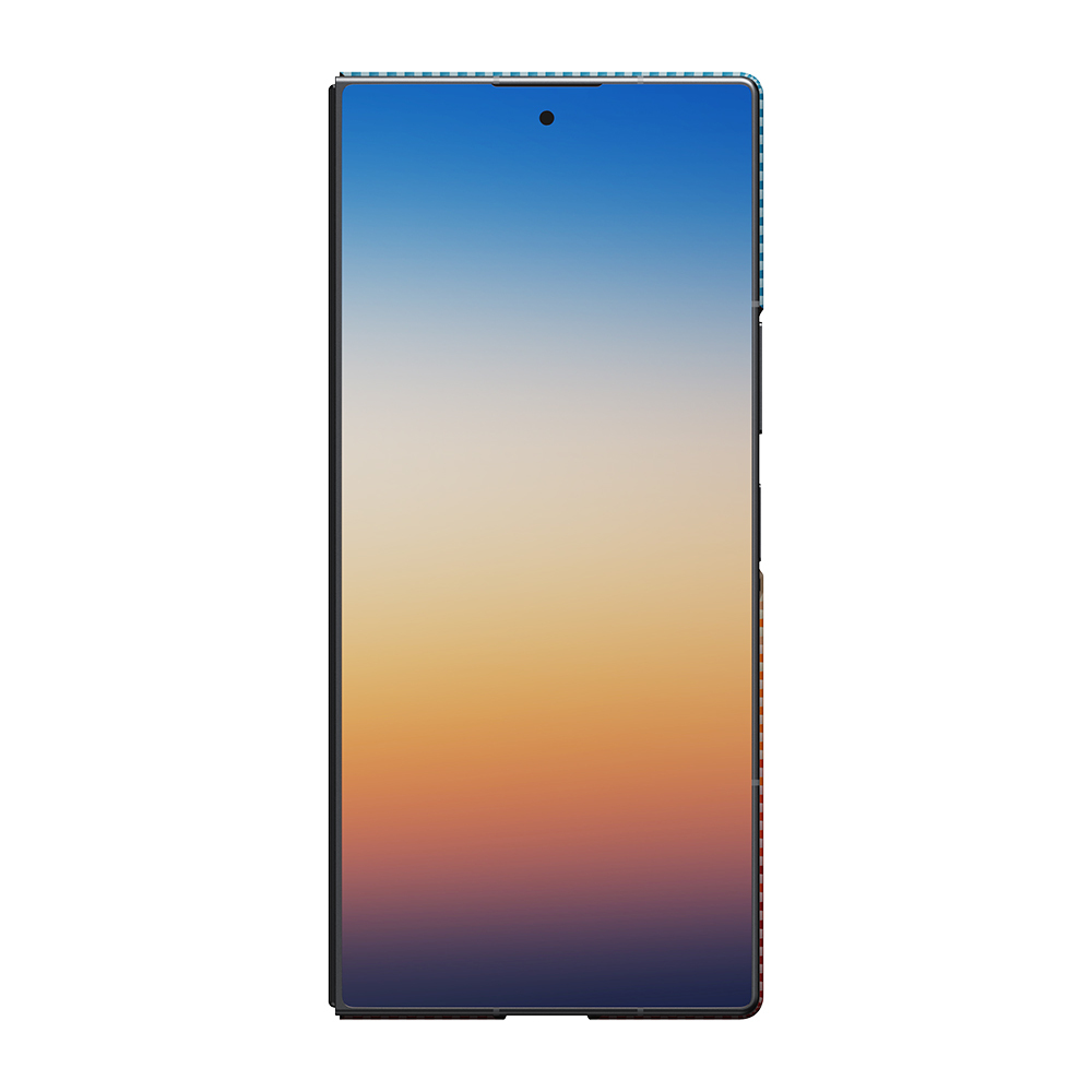 Galaxy Z Fold 8 Ultra Kılıf M-safe Şarj Özellikli Aramid Karbon Fiber Pitaka Sunset 2.0 California Dream Serisi Kapak - 6