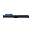 Galaxy Z Fold 8 Kılıf M-safe Şarj Özellikli Aramid Karbon Fiber Pitaka Tactile Woven Sunset-Moonrise Serisi Kapak - 7