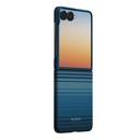 Samsung Galaxy Z Flip Uyumlu 8 Kılıf M-safe Şarj Özellikli Aramid Karbon Fiber Pitaka Tactile Woven Sunset-Moonrise Serisi Kapak - 1
