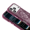 Apple iPhone 17 Pro Max Uyumlu Kılıf M-safe Şarj Özellikli Parlayan Simli Zore Okso Kapak - 2
