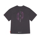 Skinarma Cypher Kısa Kollu Oversize Unisex Bisiklet Yaka Mor Tişört - 1