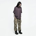 Skinarma Cypher Kısa Kollu Oversize Unisex Bisiklet Yaka Mor Tişört - 2
