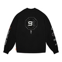 Skinarma Neptune Uzun Kollu Oversize Unisex Bisiklet Yaka Siyah Sweatshirt - 1