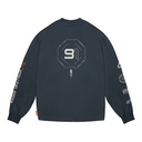 Skinarma Neptune Uzun Kollu Oversize Unisex Bisiklet Yaka Lacivert Sweatshirt - 1