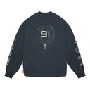 Skinarma Neptune Uzun Kollu Oversize Unisex Bisiklet Yaka Lacivert Sweatshirt - 1