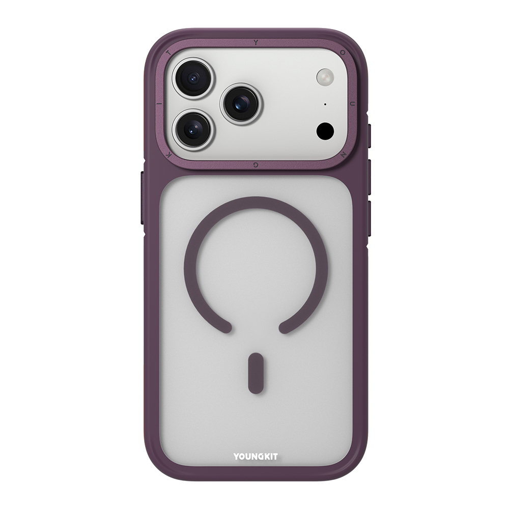 Apple iPhone 17 Pro Uyumlu Kılıf M-safe Şarj Özellikli Youngkit Rock Sand Serisi Kapak - 2