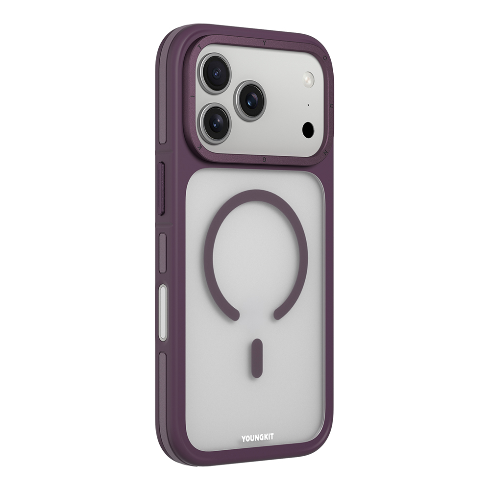 Apple iPhone 17 Pro Max Uyumlu Kılıf M-safe Şarj Özellikli Youngkit Rock Sand Serisi Kapak - 1