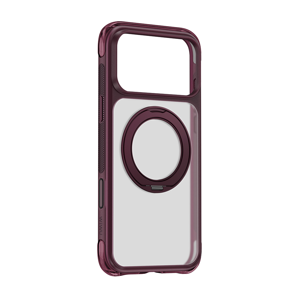 Apple iPhone 17 Pro Uyumlu Kılıf Wiwu AG-203 AeroGuard Ultra Serisi M-safe Şarj Özellikli Airbag Tasarımlı Standlı Kapak - 8