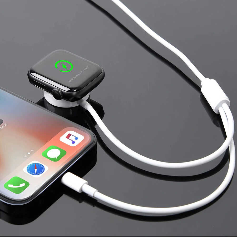 Zore Akıllı Saat Lightning-Wireless USB Şarj Kablosu 1.2M - 2