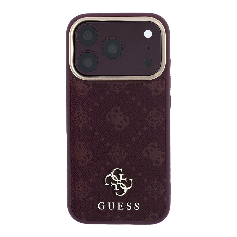 Apple iPhone 18 Pro Kılıf Guess Orjinal Lisanslı M-safe Şarj Özellikli Klasik Yazı ve 4G Logolu PU Deri Peony Kapak - 2