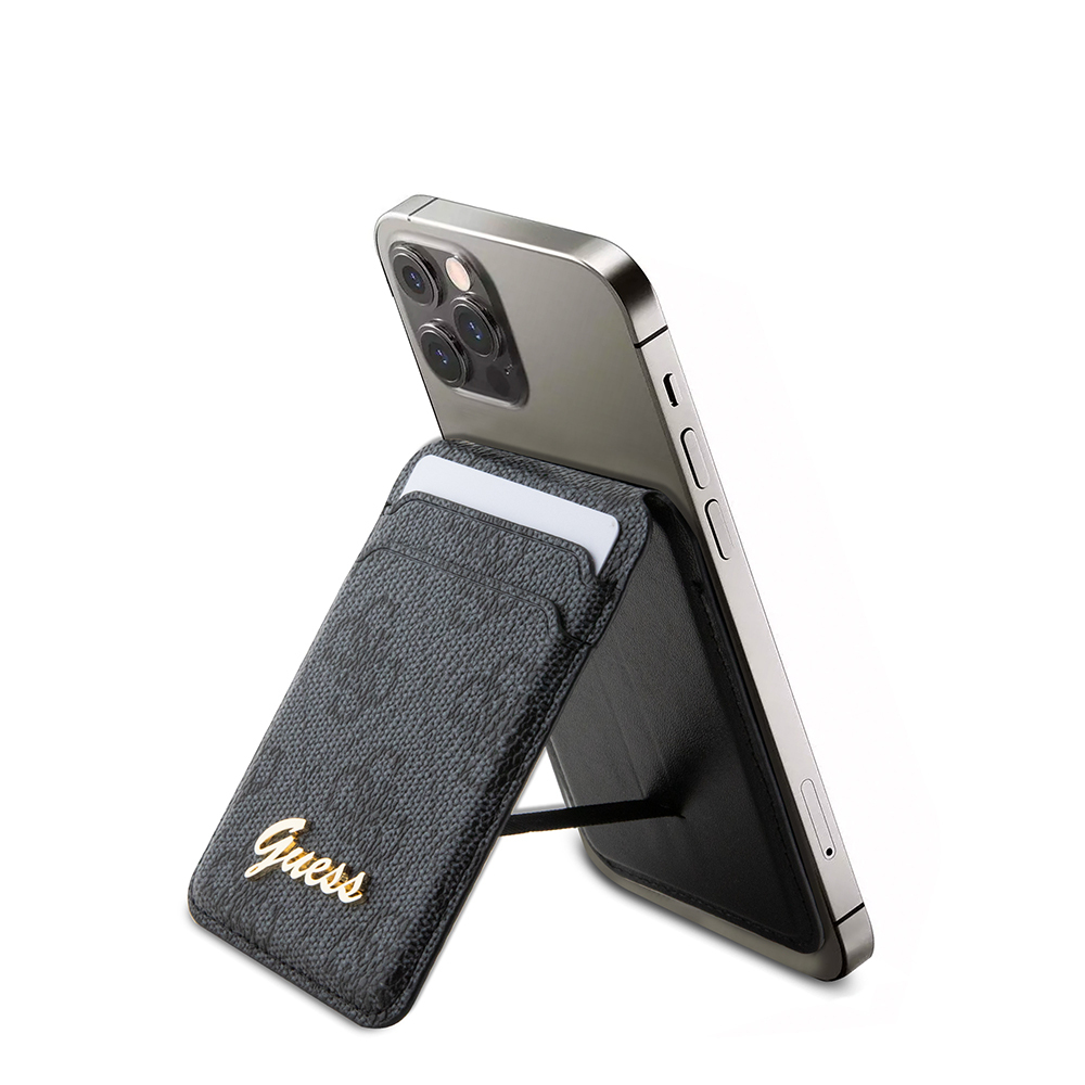 Guess Orjinal Lisanslı 4G Desenli Metal Script Logolu Magnetik Kartlık - 8