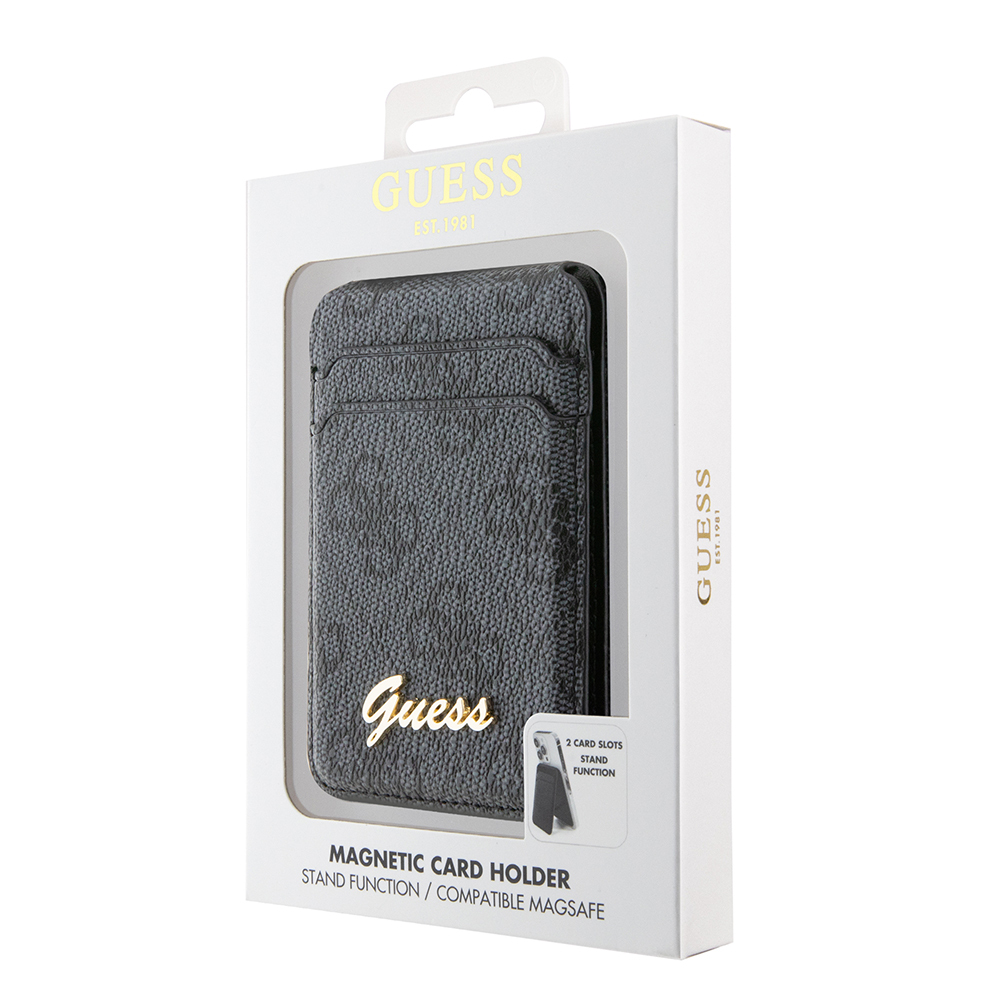 Guess Orjinal Lisanslı 4G Desenli Metal Script Logolu Magnetik Kartlık - 9