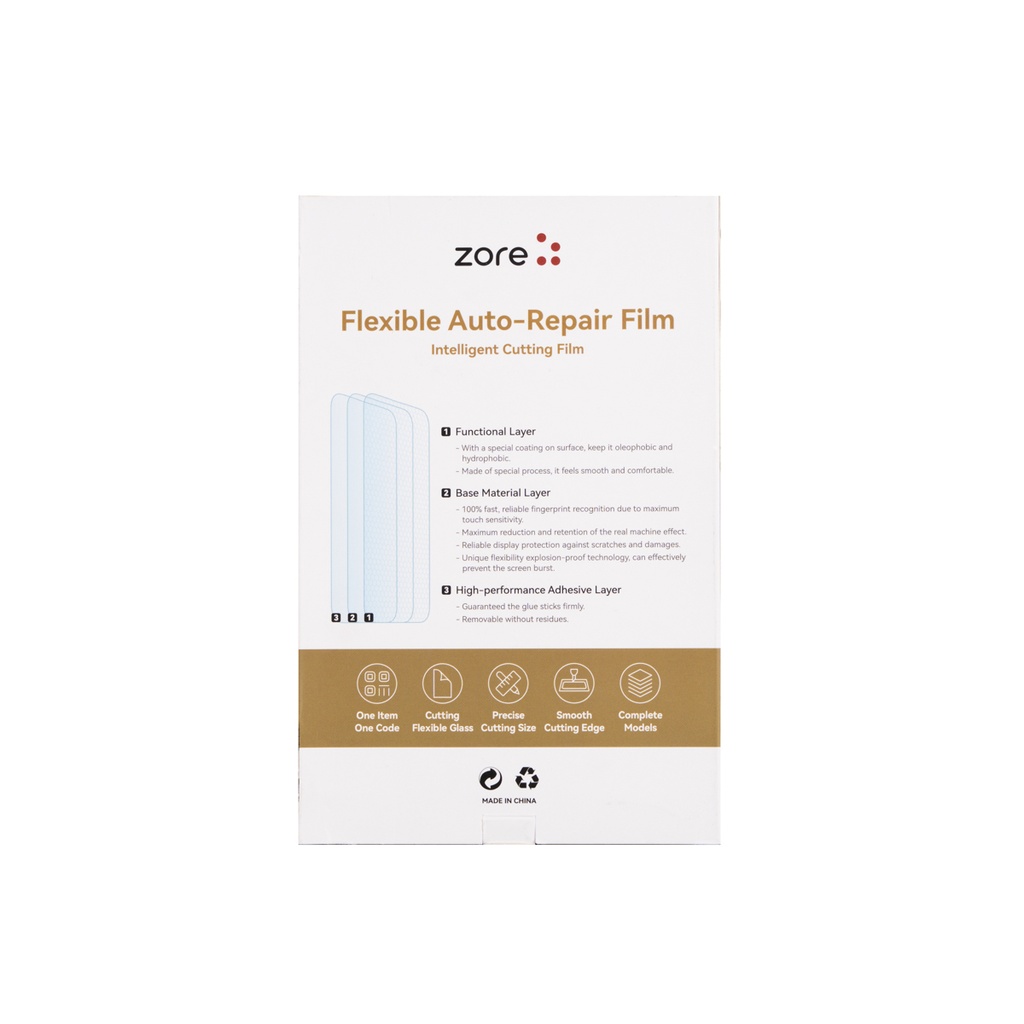 Zore Special Edition EPU Auto-Repair Clear Ekran Koruyucu 196mmx125mm 50 Adet - 1