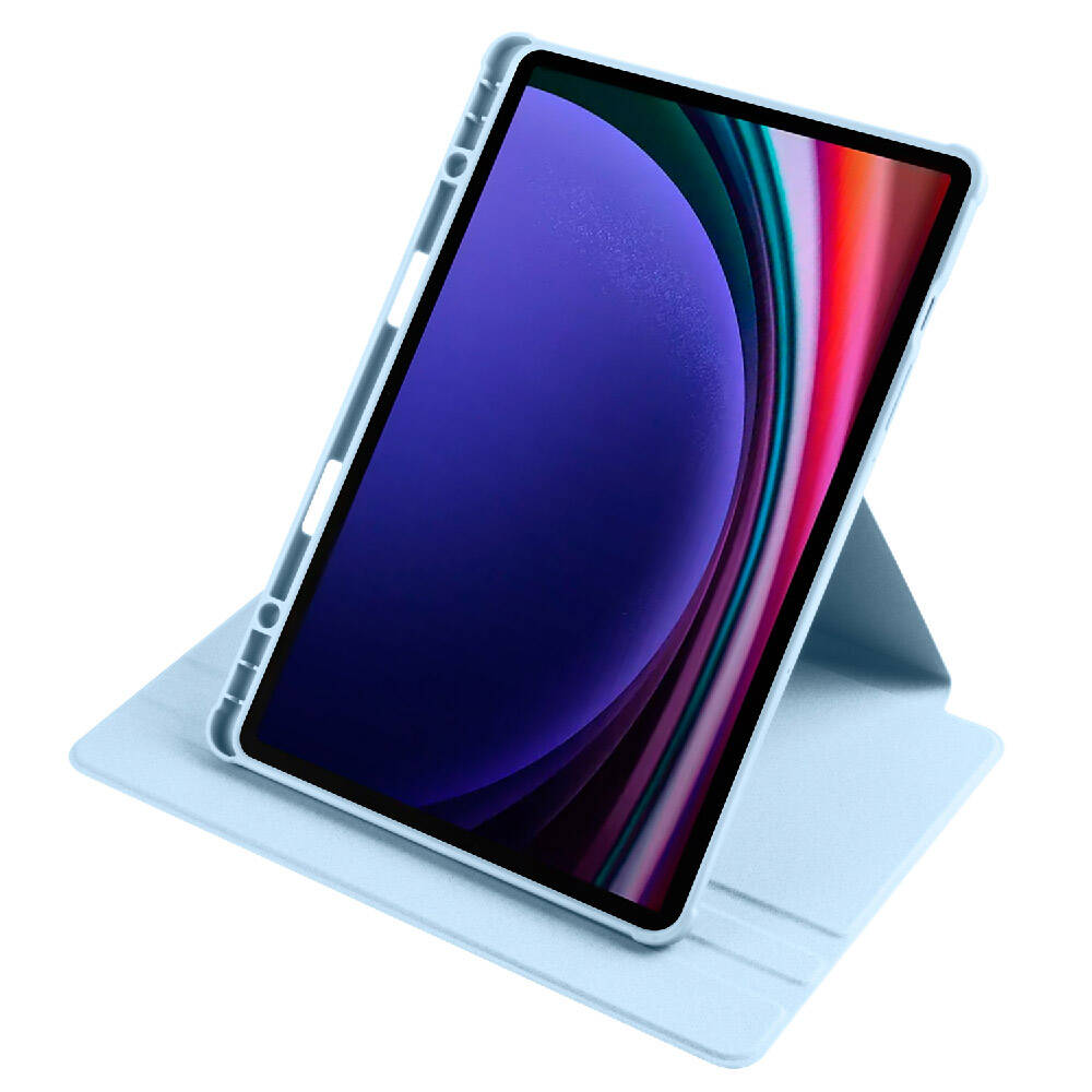 Samsung Galaxy Tab S9 Uyumlu Kılıf Zore Termik Kalem Bölmeli Dönebilen Standlı Kılıf - 20
