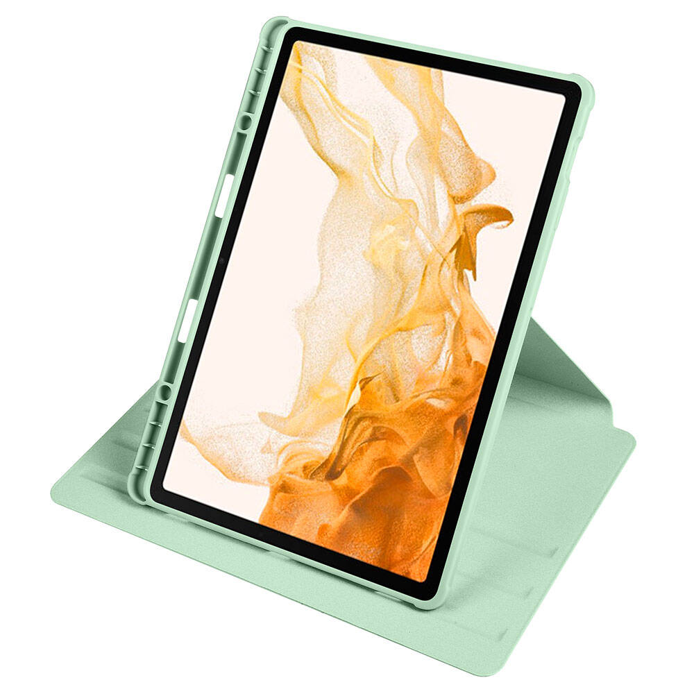 Samsung Galaxy Tab S9 Plus Uyumlu Kılıf Zore Termik Kalem Bölmeli Dönebilen Standlı Kılıf - 19
