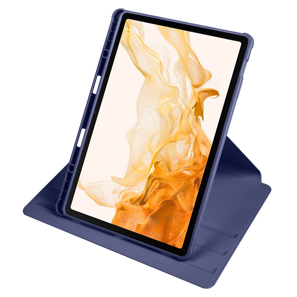 Samsung Galaxy Tab S9 Plus Uyumlu Kılıf Zore Termik Kalem Bölmeli Dönebilen Standlı Kılıf - 25