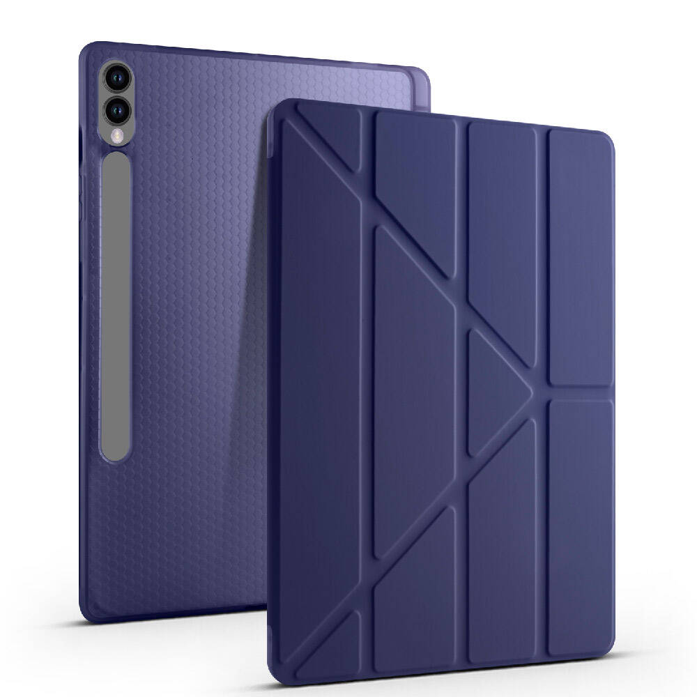 Samsung Galaxy Tab S9 Plus Uyumlu Kılıf Zore Tri Folding Kalem Bölmeli Standlı Kılıf - 21