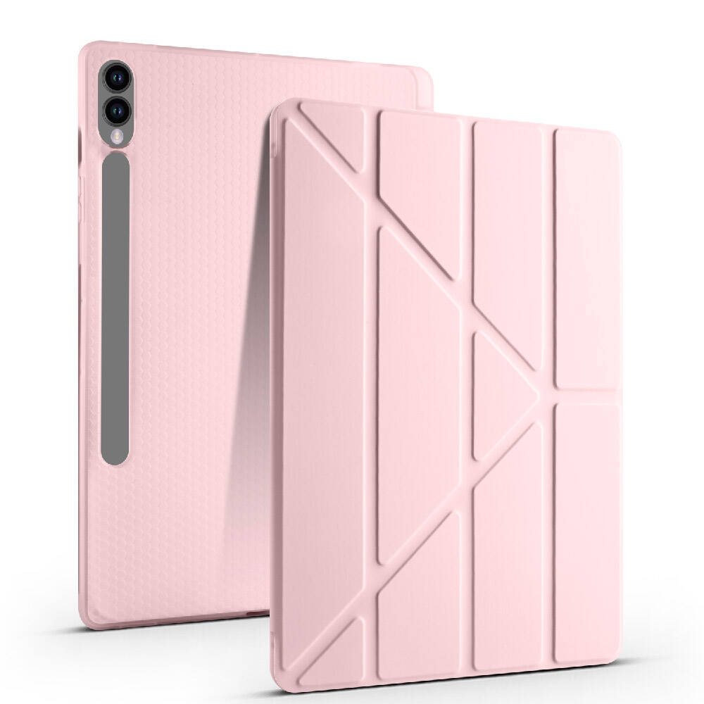 Samsung Galaxy Tab S9 Plus Uyumlu Kılıf Zore Tri Folding Kalem Bölmeli Standlı Kılıf - 23