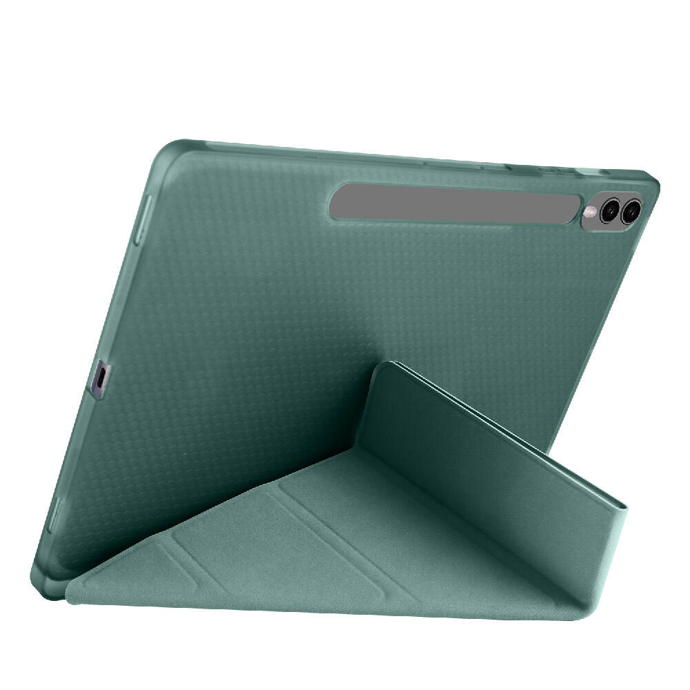 Samsung Galaxy Tab S9 Plus Uyumlu Kılıf Zore Tri Folding Kalem Bölmeli Standlı Kılıf - 38