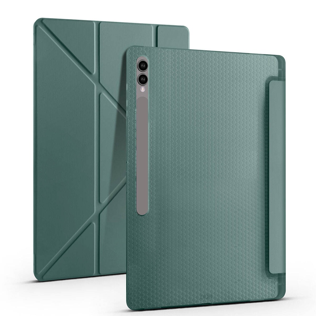 Samsung Galaxy Tab S9 Ultra SM-X910 Uyumlu Kılıf Zore Tri Folding Kalem Bölmeli Standlı Kılıf - 2