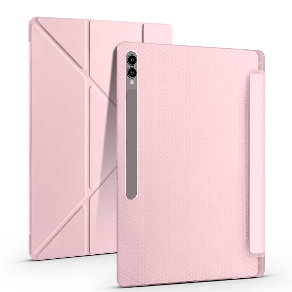 Samsung Galaxy Tab S9 Ultra SM-X910 Uyumlu Kılıf Zore Tri Folding Kalem Bölmeli Standlı Kılıf - 5