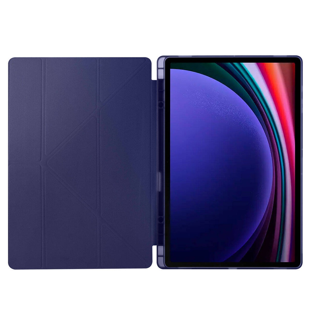 Samsung Galaxy Tab S9 Ultra SM-X910 Uyumlu Kılıf Zore Tri Folding Kalem Bölmeli Standlı Kılıf - 10