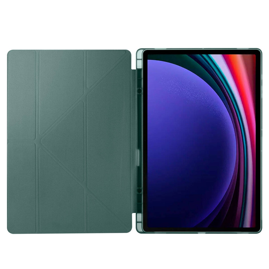 Samsung Galaxy Tab S9 Ultra SM-X910 Uyumlu Kılıf Zore Tri Folding Kalem Bölmeli Standlı Kılıf - 11