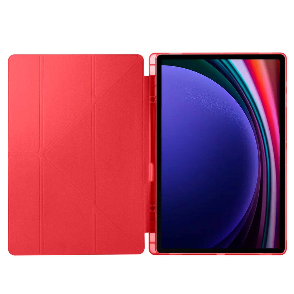 Samsung Galaxy Tab S9 Ultra SM-X910 Uyumlu Kılıf Zore Tri Folding Kalem Bölmeli Standlı Kılıf - 13
