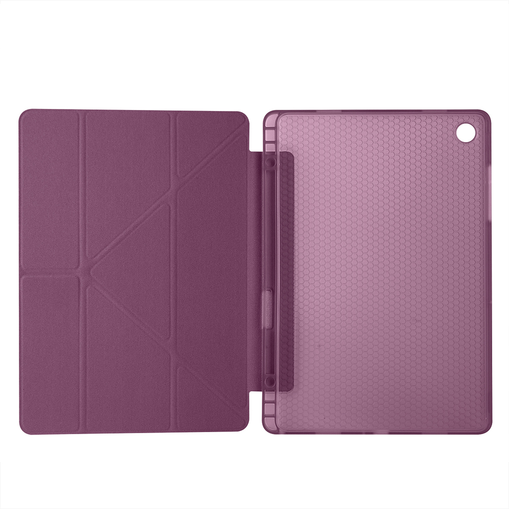 Samsung Galaxy Tab A9 Uyumlu Kılıf Zore Tri Folding Kalem Bölmeli Standlı Kılıf - 4