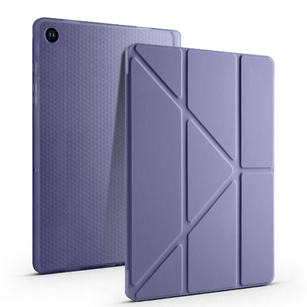 Samsung Galaxy Tab A9 Uyumlu Kılıf Zore Tri Folding Kalem Bölmeli Standlı Kılıf - 24